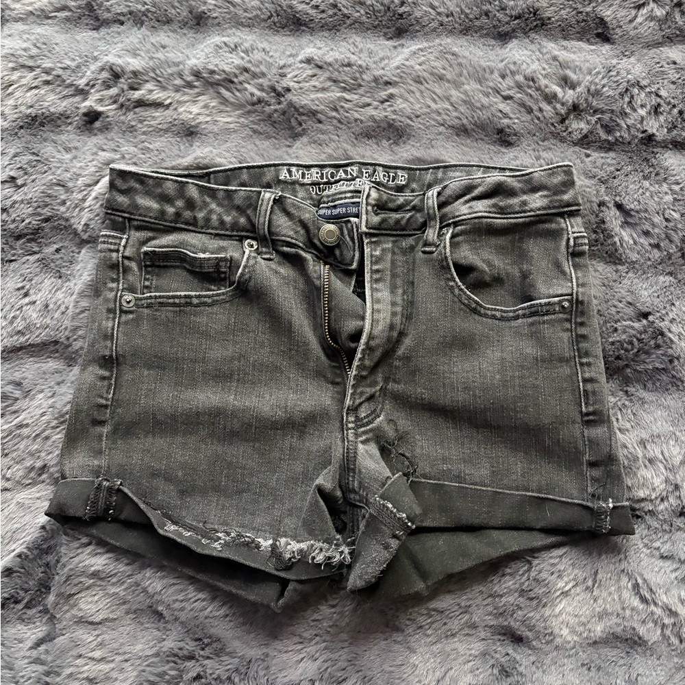 American Eagle Outfitters Women's Dark Gray Jean Shorts